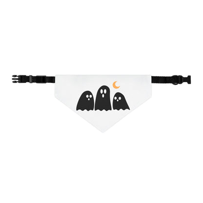 Halloween Pet Bandana Collar, Cute Ghost Design, Dog Accessories, Pet Costume, Spooky Season, Holiday Wear, Gifts for Pet Lovers