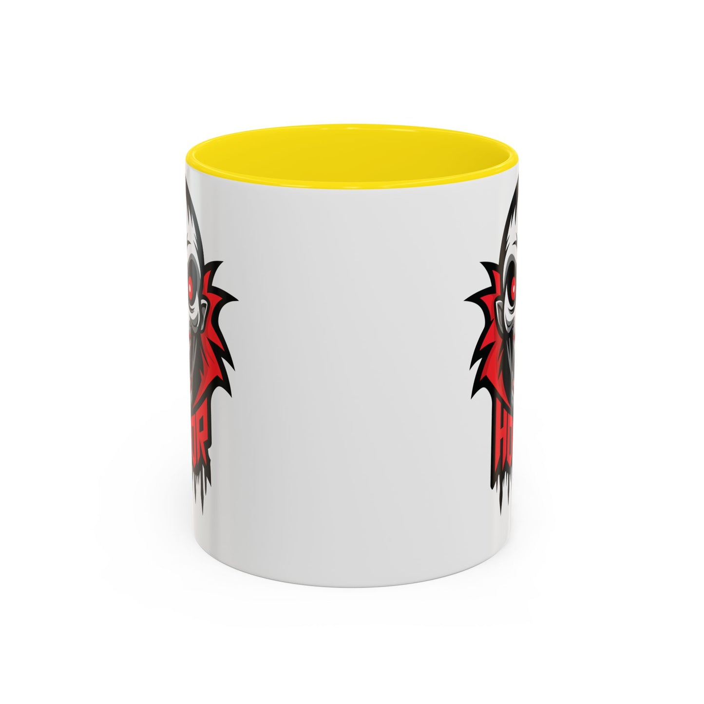 Horror-Themed Coffee Mug, Unique Gift for Halloween Lovers, Scary Decor, Black Accented Mug, Gothic Drinkware, Spooky Kitchenware