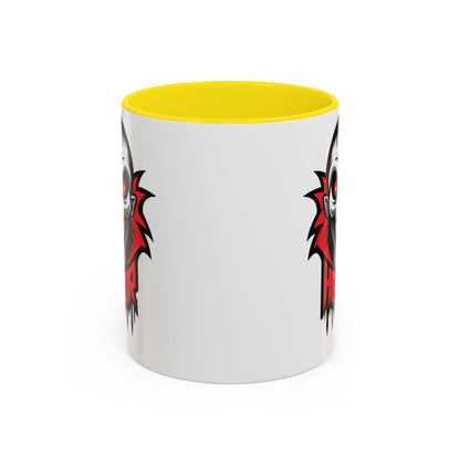 Horror-Themed Coffee Mug, Unique Gift for Halloween Lovers, Scary Decor, Black Accented Mug, Gothic Drinkware, Spooky Kitchenware