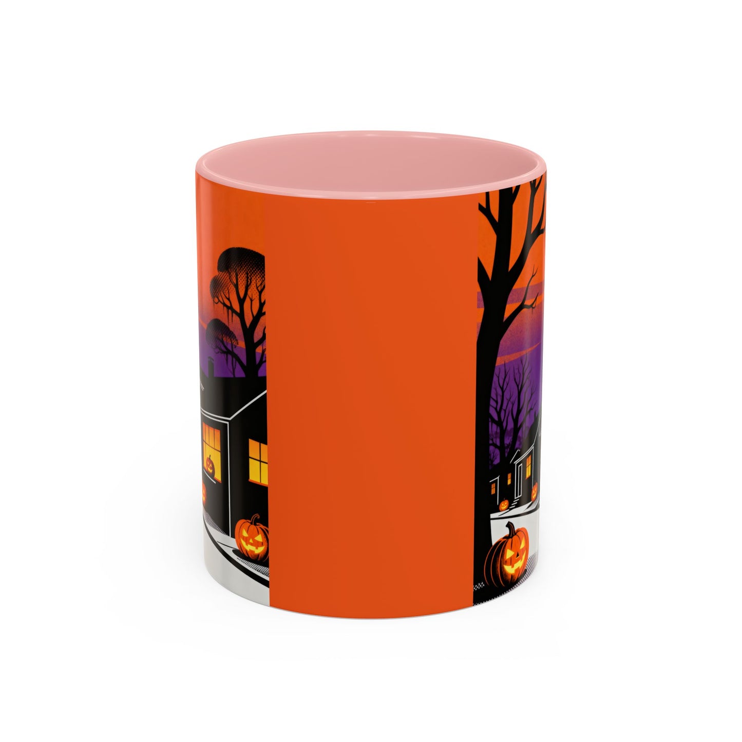 Halloween-Themed Accent Coffee Mug, Spooky Autumn Decor, Pumpkin Coffee Cup, Fall Gift, October Celebration
