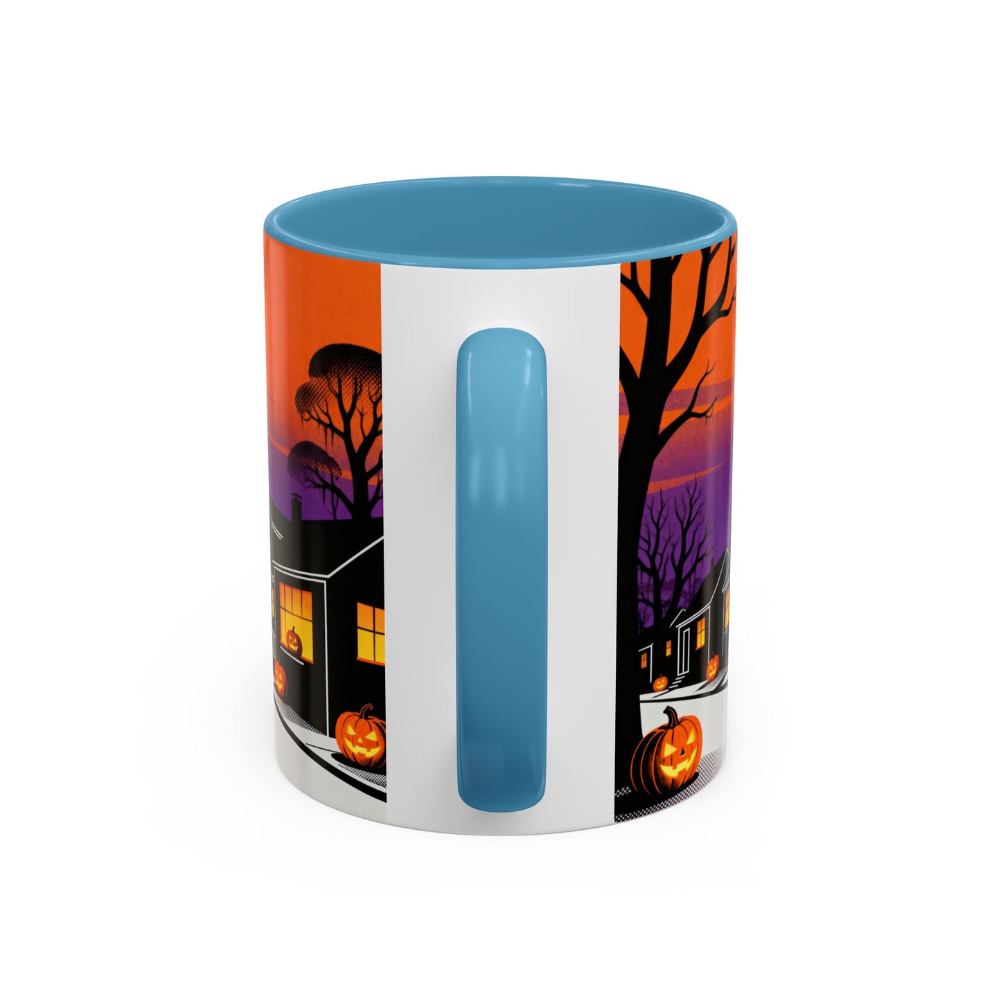 Halloween-Themed Accent Coffee Mug, Spooky Autumn Decor, Pumpkin Coffee Cup, Fall Gift, October Celebration