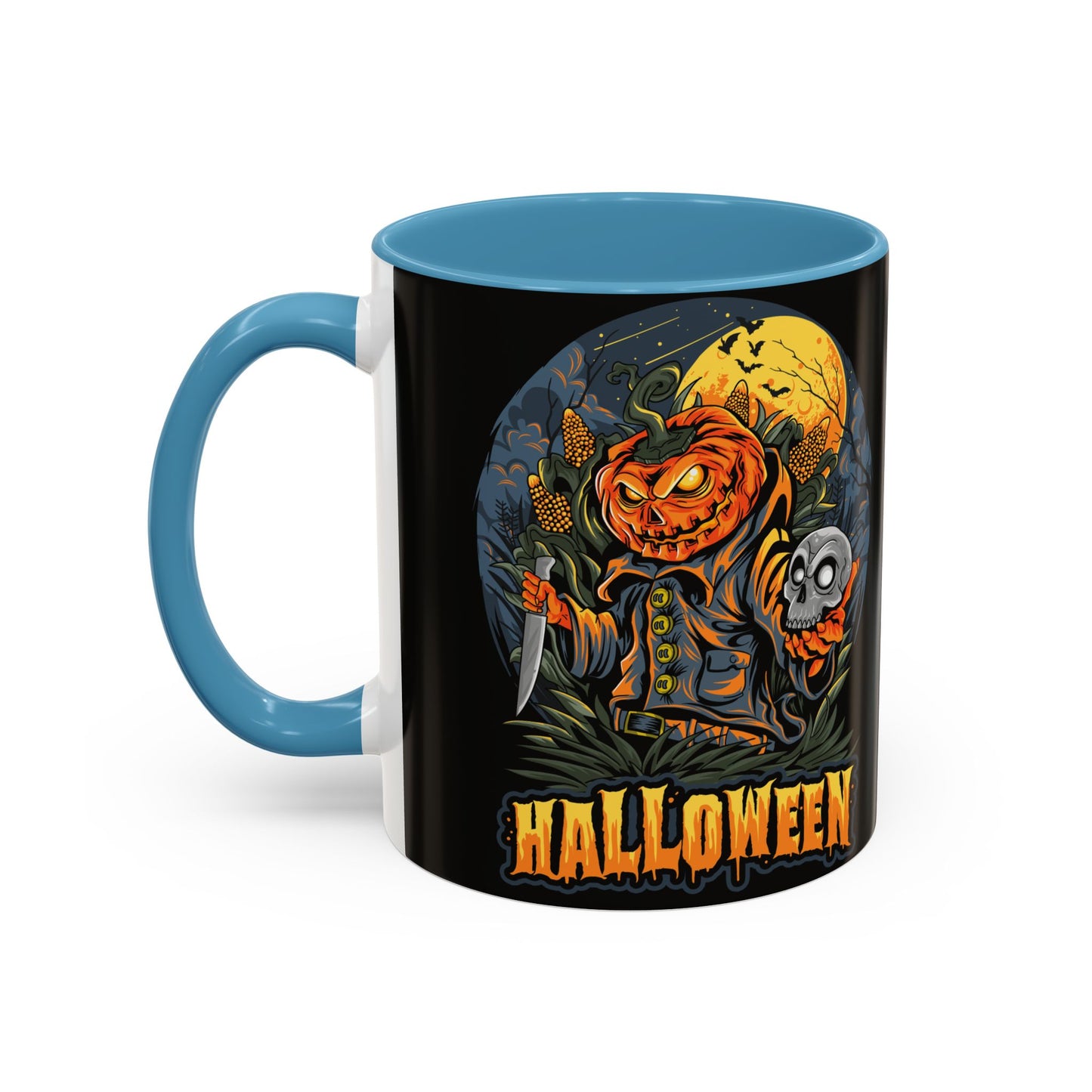 Halloween Pumpkin Coffee Mug, Spooky Mug, Fall Decor, Gift for Halloween Lovers, Black Mug, 11oz or 15oz