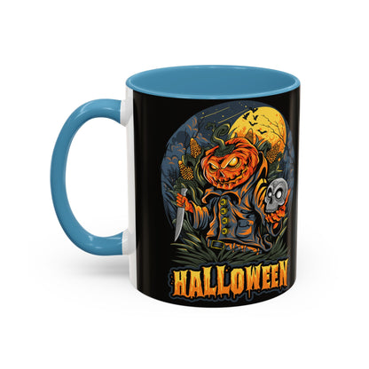 Halloween Pumpkin Coffee Mug, Spooky Mug, Fall Decor, Gift for Halloween Lovers, Black Mug, 11oz or 15oz