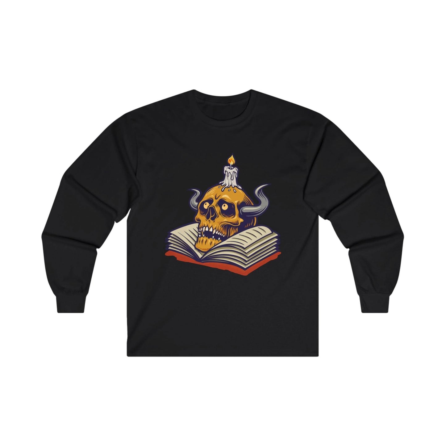 Human Skull & Book with Candle - Mleem