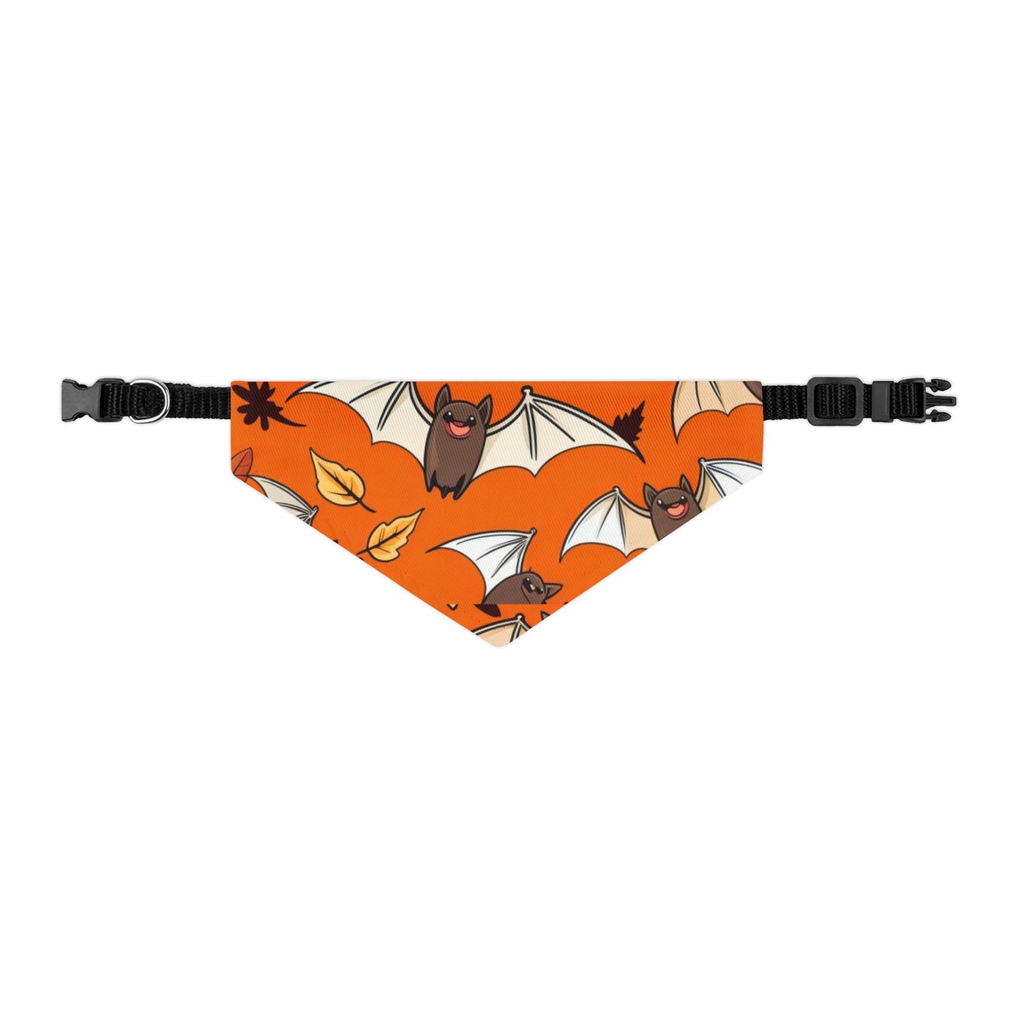 Cute Halloween Pet Bandana Collar, Dog Accessories, Pet Costume, Bat Print, Fall Pet Gear