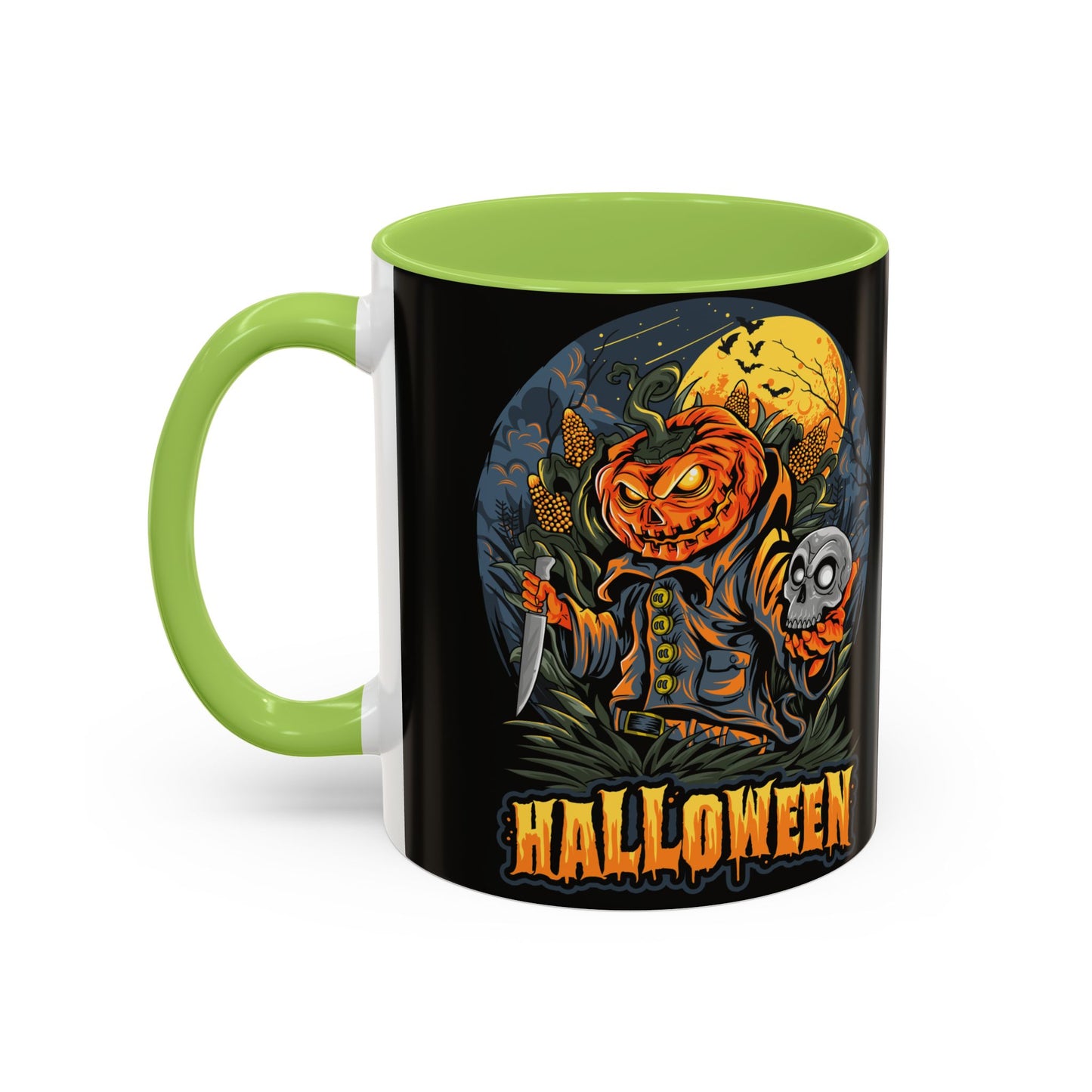 Halloween Pumpkin Coffee Mug, Spooky Mug, Fall Decor, Gift for Halloween Lovers, Black Mug, 11oz or 15oz