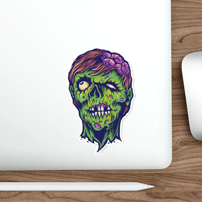 Zombie Die-Cut Stickers - Spooky Decor, Laptop Accessories, Halloween Party Favors, Gift Ideas for Horror Fans, Unique Art