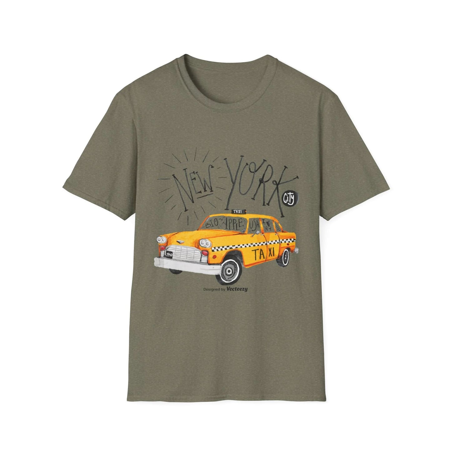 New York Taxi Watercolor - Mleem