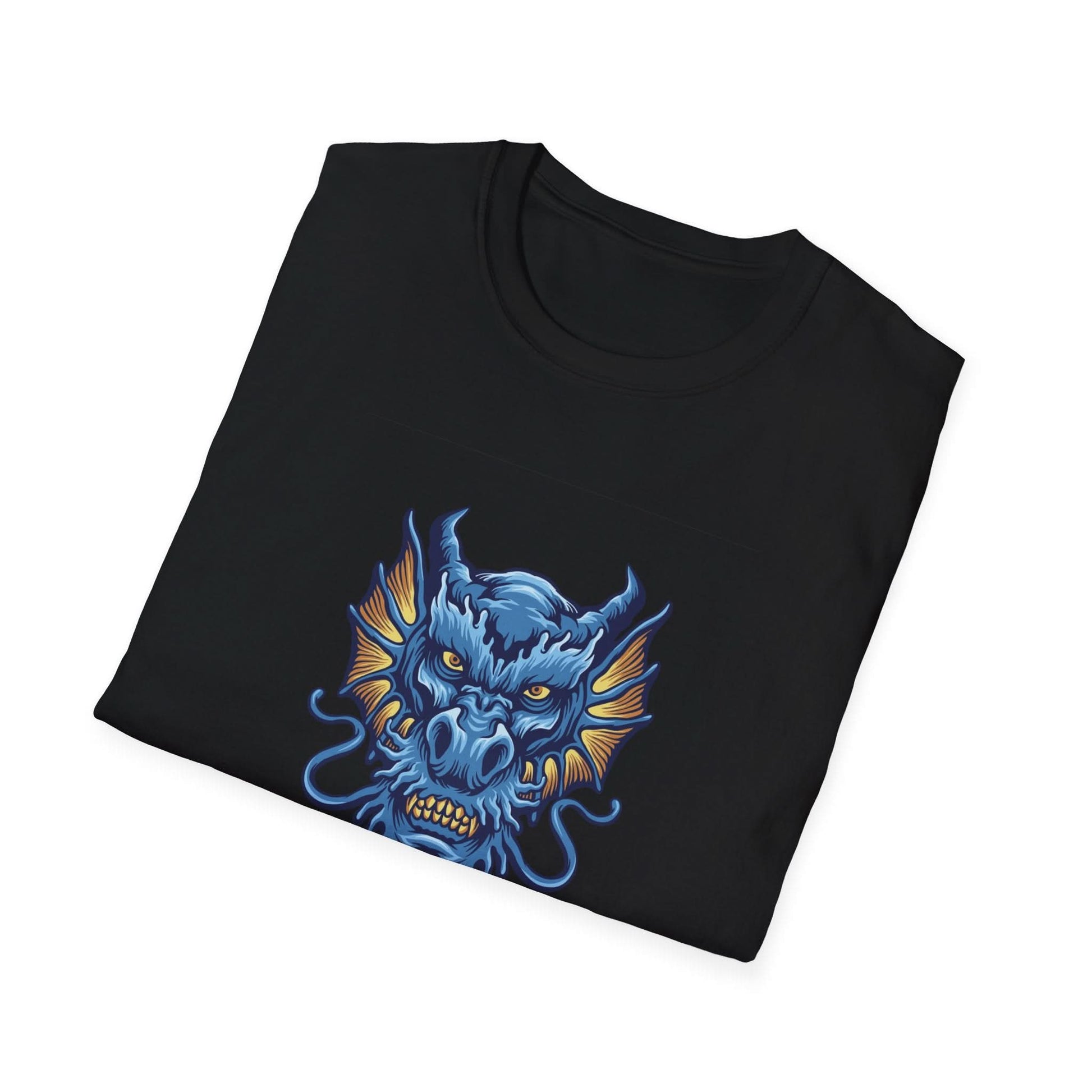 Blue Angry Dragon Head Mascot - Mleem