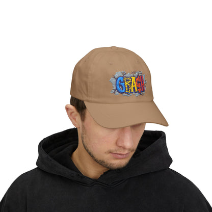 Classic Dad Cap with CRAASH! Design, Casual Hat for Dads, Funny Gift for Father's Day, Summer Accessory, Everyday Wear