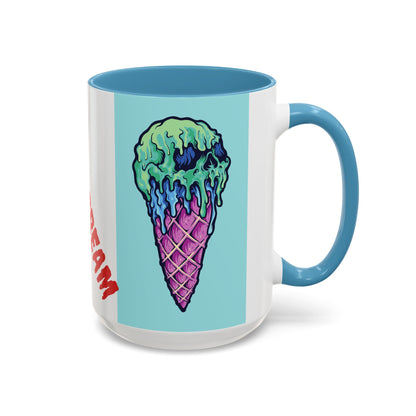 Creepy Ice Cream Mug - Perfect for Halloween, Unique Gift for Coffee Lovers, Spooky Decor, Creepscream Design, Fun Kitchenware