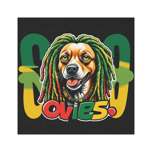 Rasta Dog Car Magnet, Fun Dog Lover Gift, Car Decor for Pet Owners, Rasta Vibes Magnet, Animal Lover Gift
