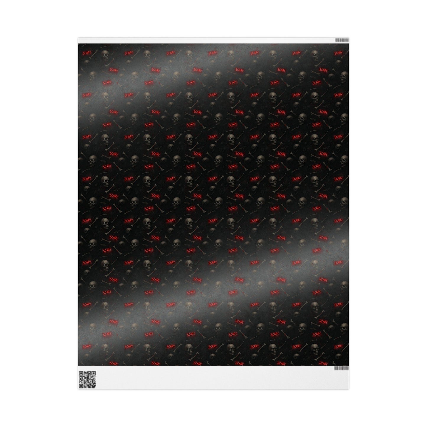 Spooky Halloween Wrapping Paper, Unique Gift Wrap for Halloween, Scary Black and Red Paper, Fun Decorative Wrap, Halloween Party Supplies
