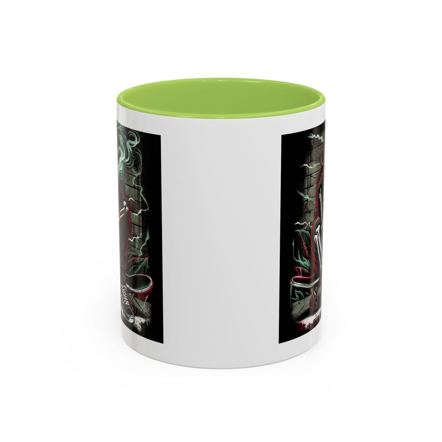 Gothic Skeleton Coffee Mug - Perfect for Halloween Decor, Gift for Skaters, Unique Drinkware, Spooky Vibe, 11 & 15oz Options