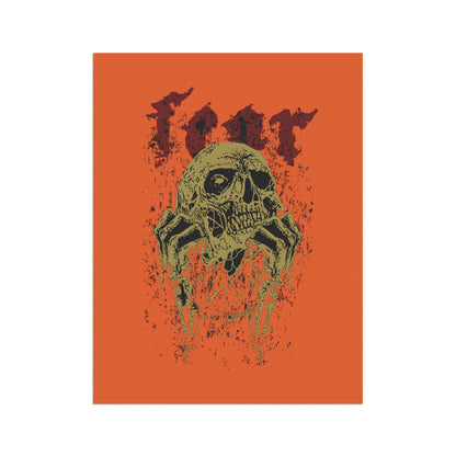 Halloween Garden Banner with Skull Design, Scary Outdoor Décor for Fall, Halloween Parties and Events, Spooky Home Decoration