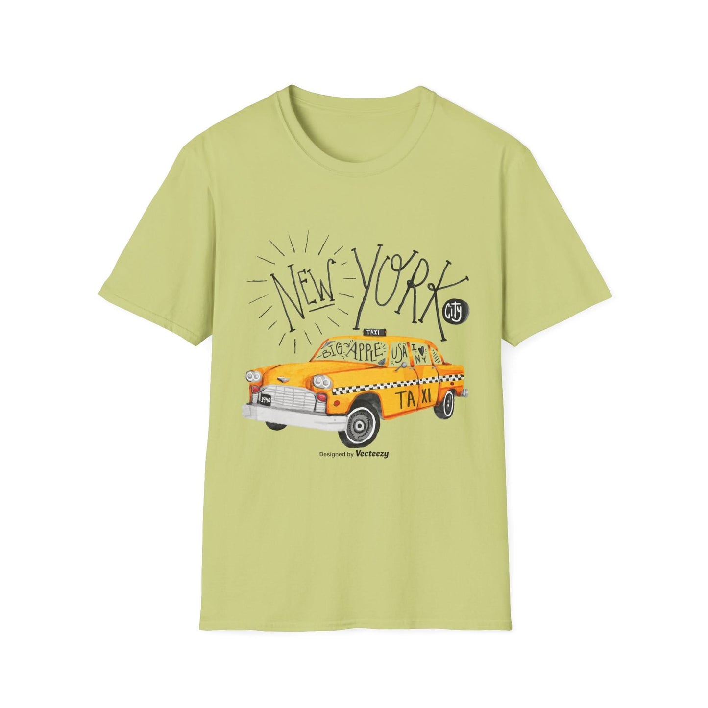 New York Taxi Watercolor - Mleem