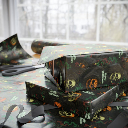 Gothic Halloween Wrapping Paper, Spooky Gift Wrap for October Celebrations, Scary Patterned Gift Wrap, Unique Holiday Wrap, Fun [...]