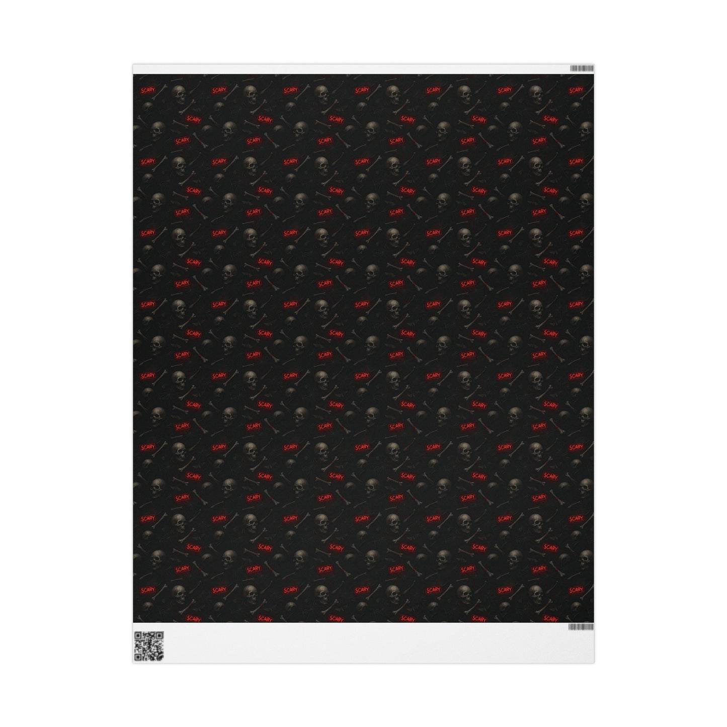 Spooky Halloween Wrapping Paper, Unique Gift Wrap for Halloween, Scary Black and Red Paper, Fun Decorative Wrap, Halloween Party Supplies