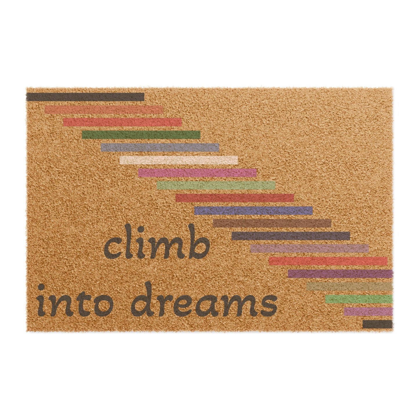 Dreamy Climb Doormat, Inspirational Home Decor, Entrance Mat for New Beginnings, Modern Welcome Mat, Housewarming Gift