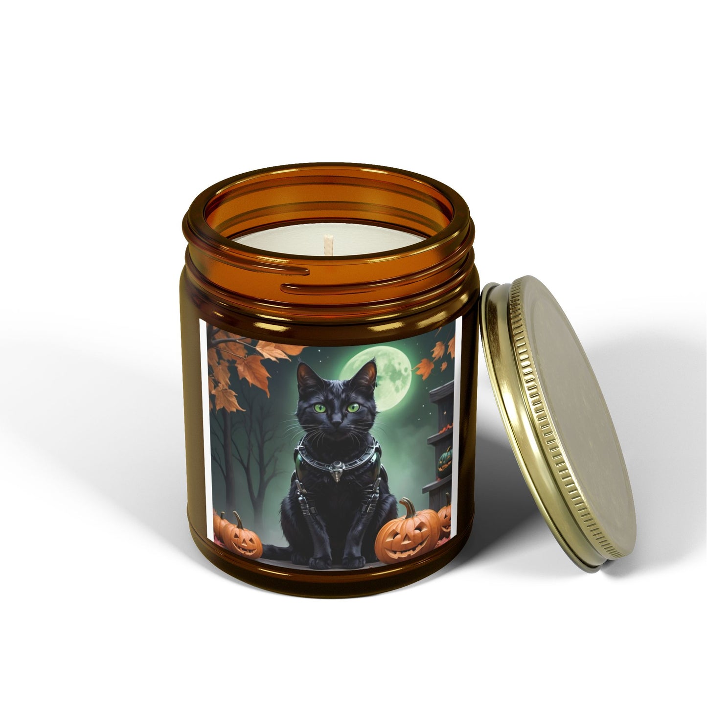 Halloween Cat Scented Candle, Cozy Home Decor, Gift for Cat Lovers, Fall Fragrance, Halloween Decoration, Aromatherapy Candle