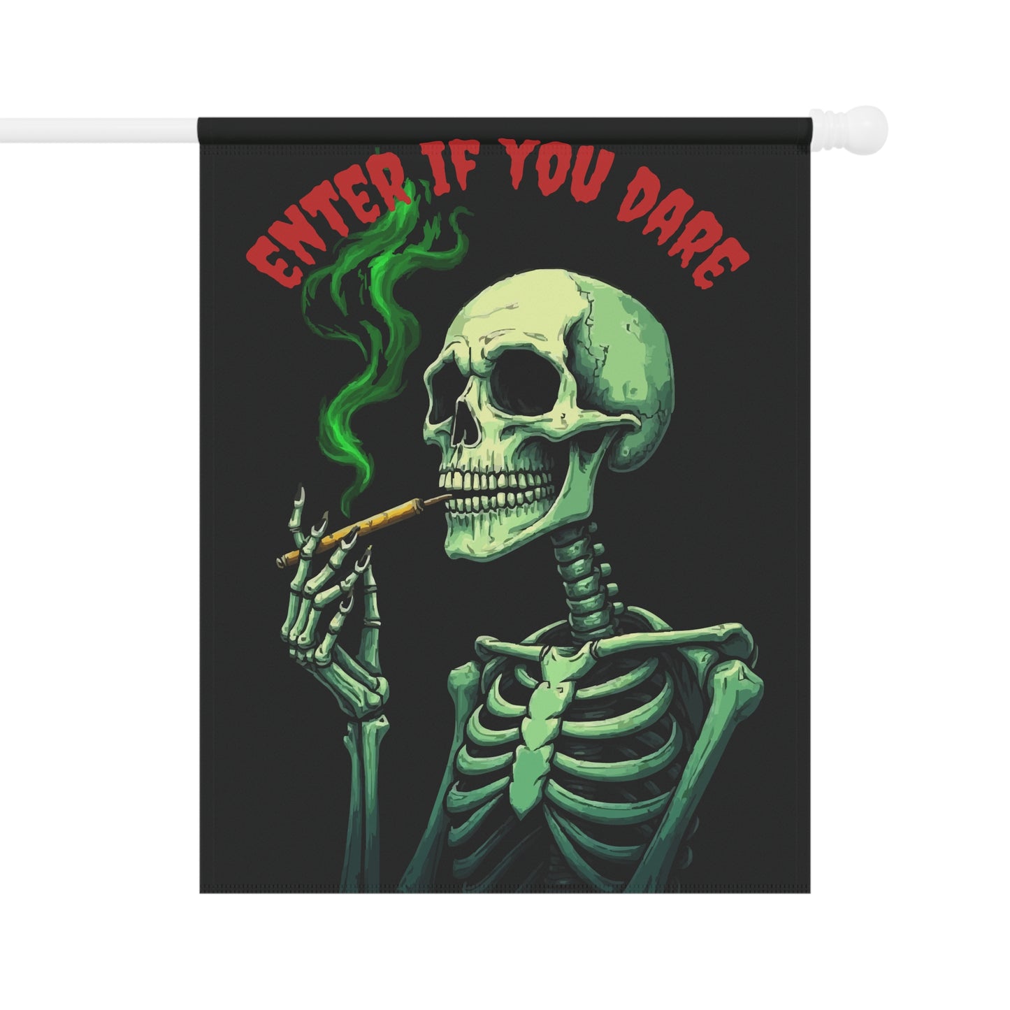 Skeleton Garden Banner, Spooky Home Decor, Halloween Yard Sign, Gothic Outdoor Decoration, Unique Gift for Halloween Lovers