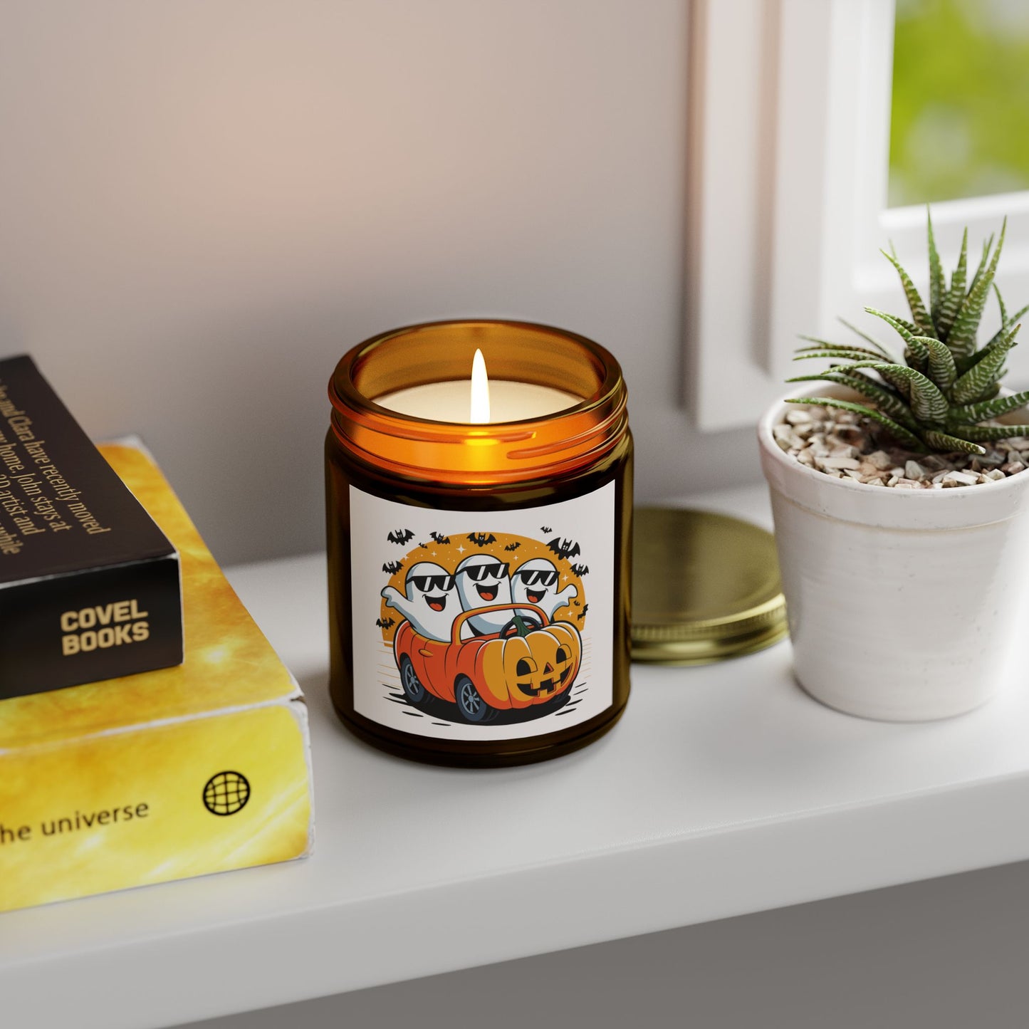 Halloween Scented Candle, Ghost and Pumpkin Car Decor, Fall Home Decor, Spooky Gifts, Aromatic Candle, Cozy Atmosphere