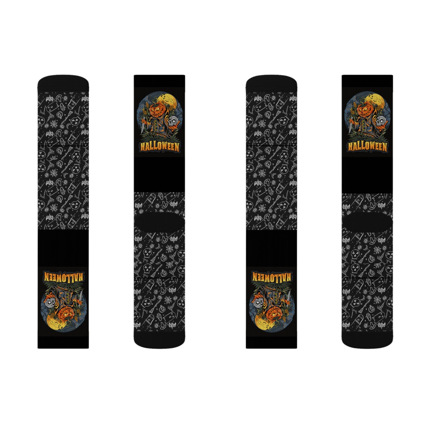 Halloween Themed Sublimation Socks for Spooky Vibes, Perfect for Costume Parties, Trick or Treat, Gift for Horror Fans