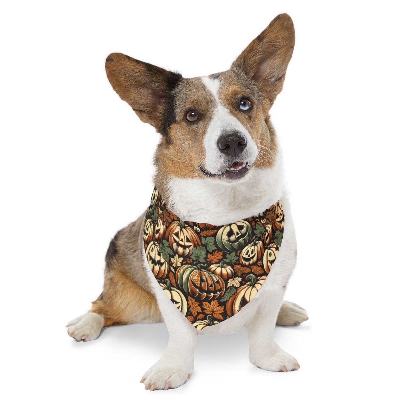 Pumpkin Patch Pet Bandana, Fall Dog Accessory, Halloween Pet Costume, Autumn Bandana Collar, Seasonal Pet Apparel, Dog Outfit
