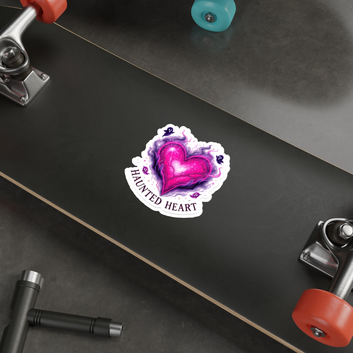 Haunted Heart Stickers - Die-Cut Vinyl Art, Cute Aesthetic Decor for Laptops, Water Bottles, Scrapbooking, Gift for Friends