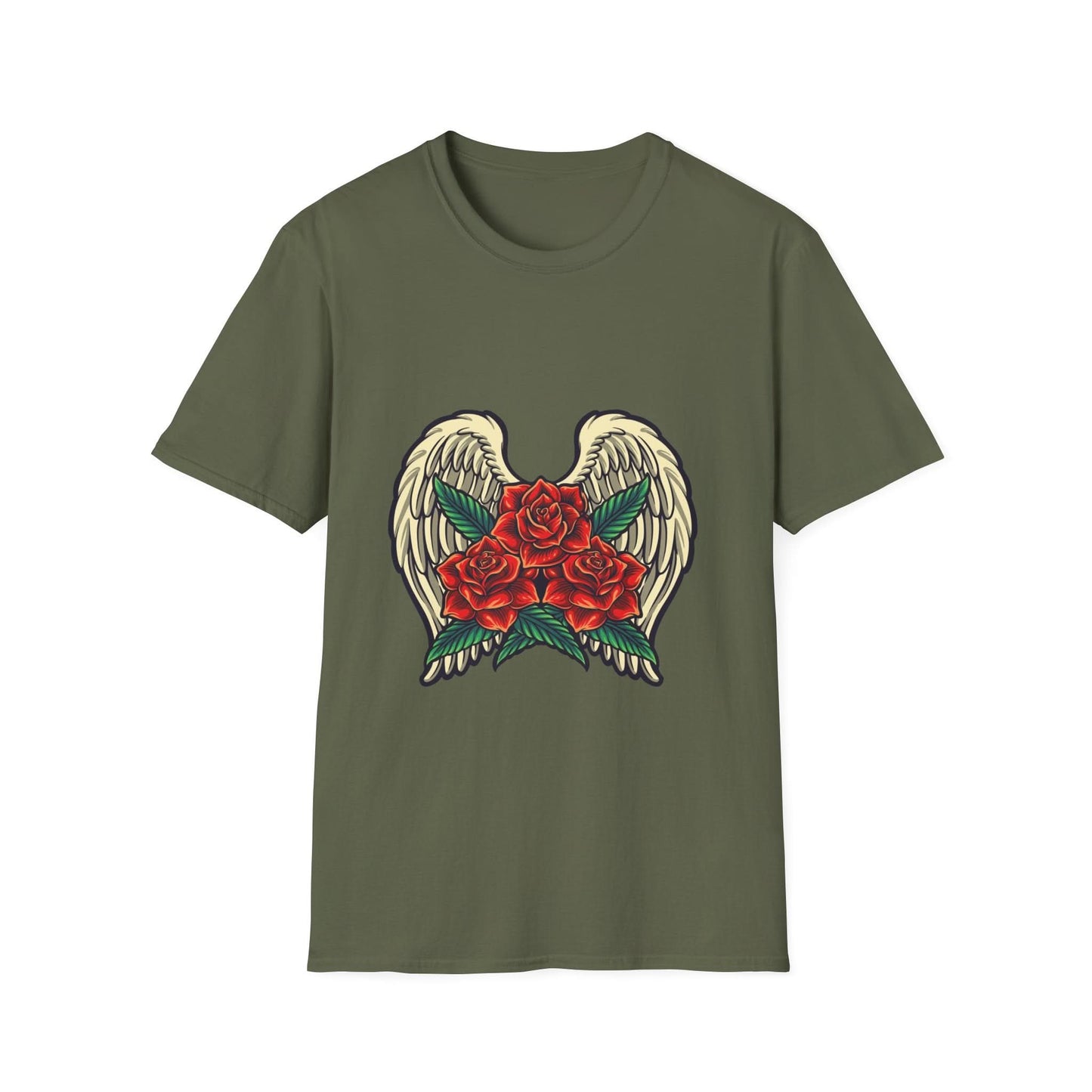 Red Rose Blooms with Angels Wings - Mleem