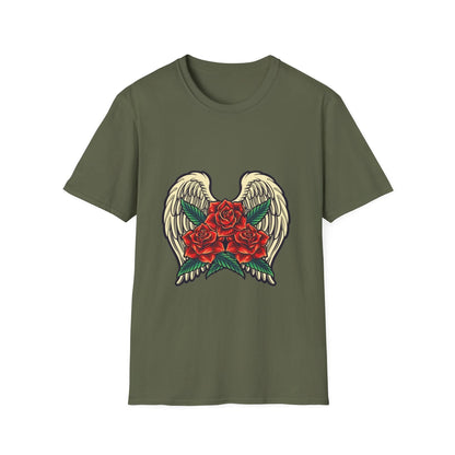 Red Rose Blooms with Angels Wings - Mleem