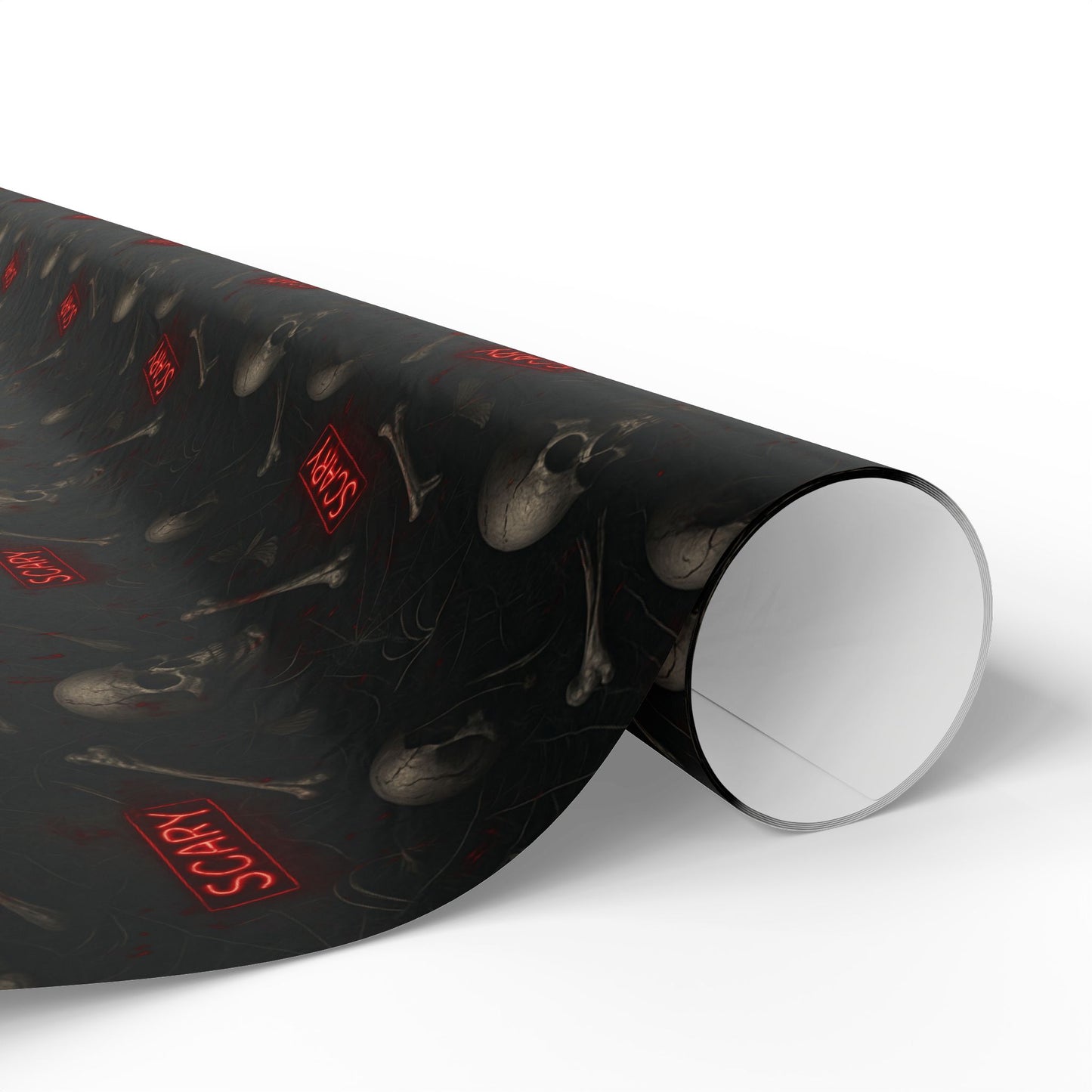 Spooky Halloween Wrapping Paper, Unique Gift Wrap for Halloween, Scary Black and Red Paper, Fun Decorative Wrap, Halloween Party Supplies