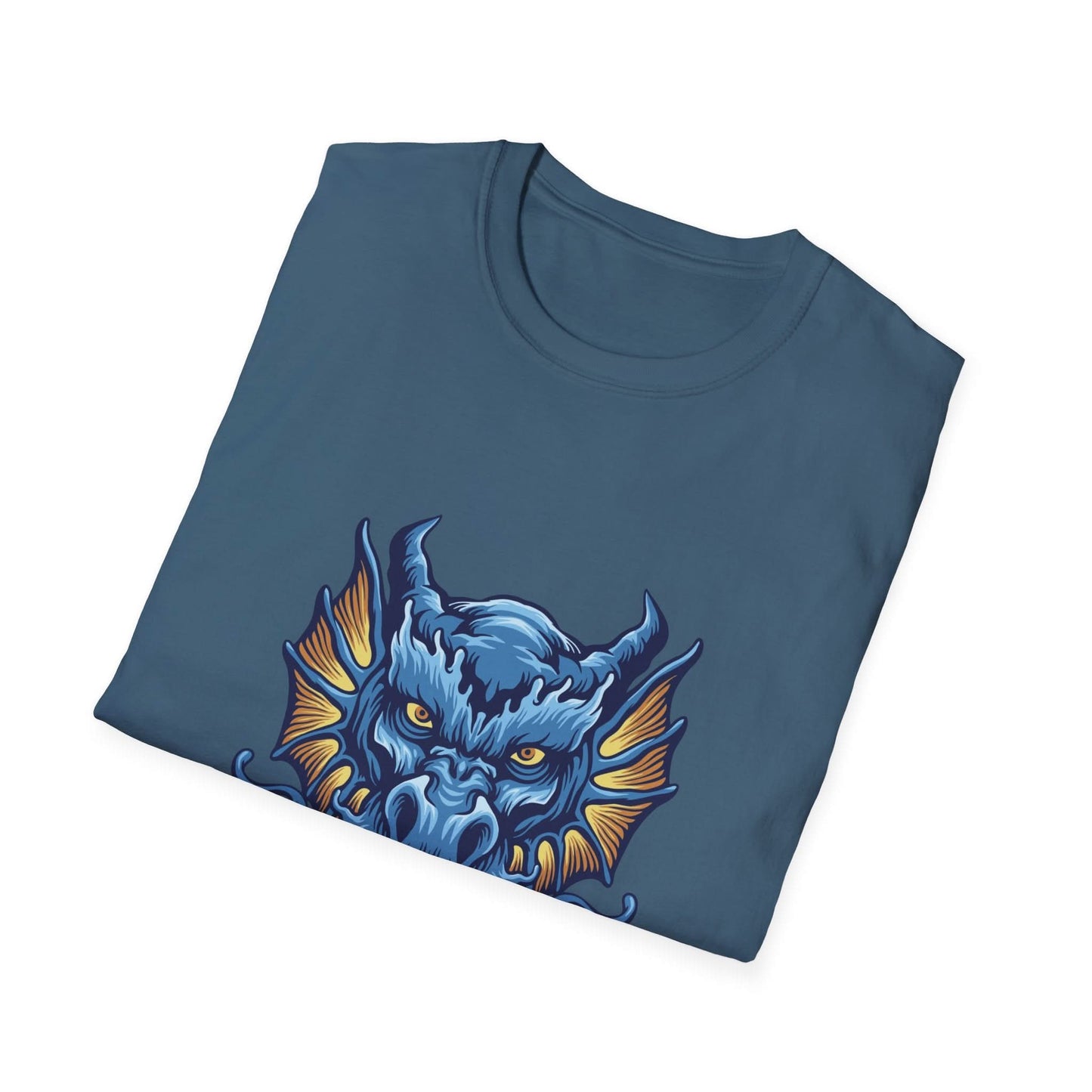 Blue Angry Dragon Head Mascot - Mleem
