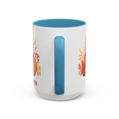 Cozy Pumpkin Accent Coffee Mug | Fall Decor, Gift for Autumn Lovers, Thanksgiving Mug, Pumpkin Spice Latte Cup, Holiday Drinkware