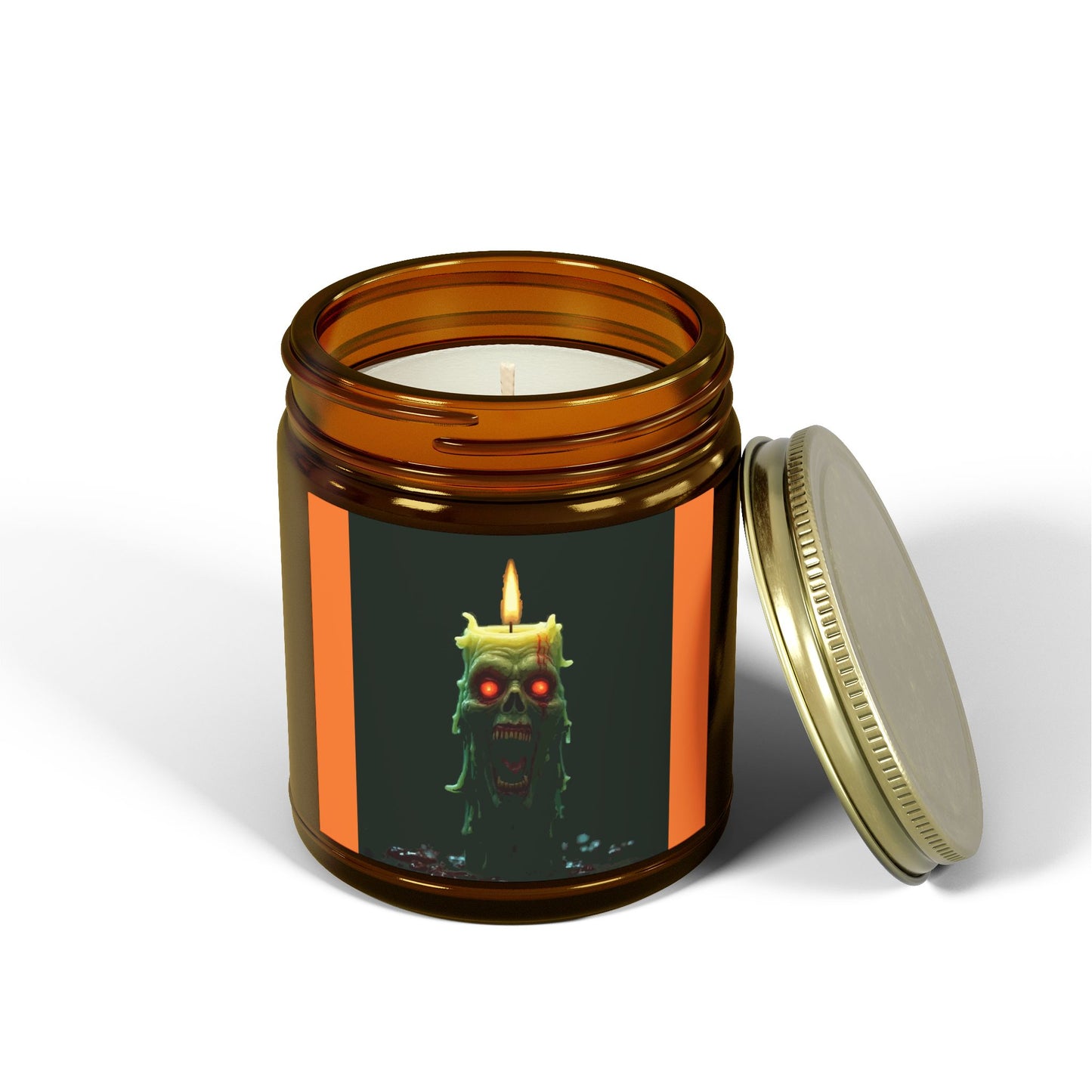 Coconut Apricot Candle with Spooky Vibe, Halloween Decor, Unique Gift, Cozy Atmosphere, Candle for Relaxation