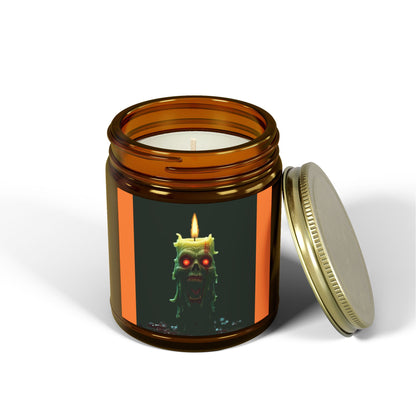 Coconut Apricot Candle with Spooky Vibe, Halloween Decor, Unique Gift, Cozy Atmosphere, Candle for Relaxation