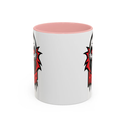 Horror-Themed Coffee Mug, Unique Gift for Halloween Lovers, Scary Decor, Black Accented Mug, Gothic Drinkware, Spooky Kitchenware