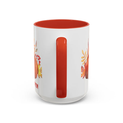 Cozy Pumpkin Accent Coffee Mug | Fall Decor, Gift for Autumn Lovers, Thanksgiving Mug, Pumpkin Spice Latte Cup, Holiday Drinkware
