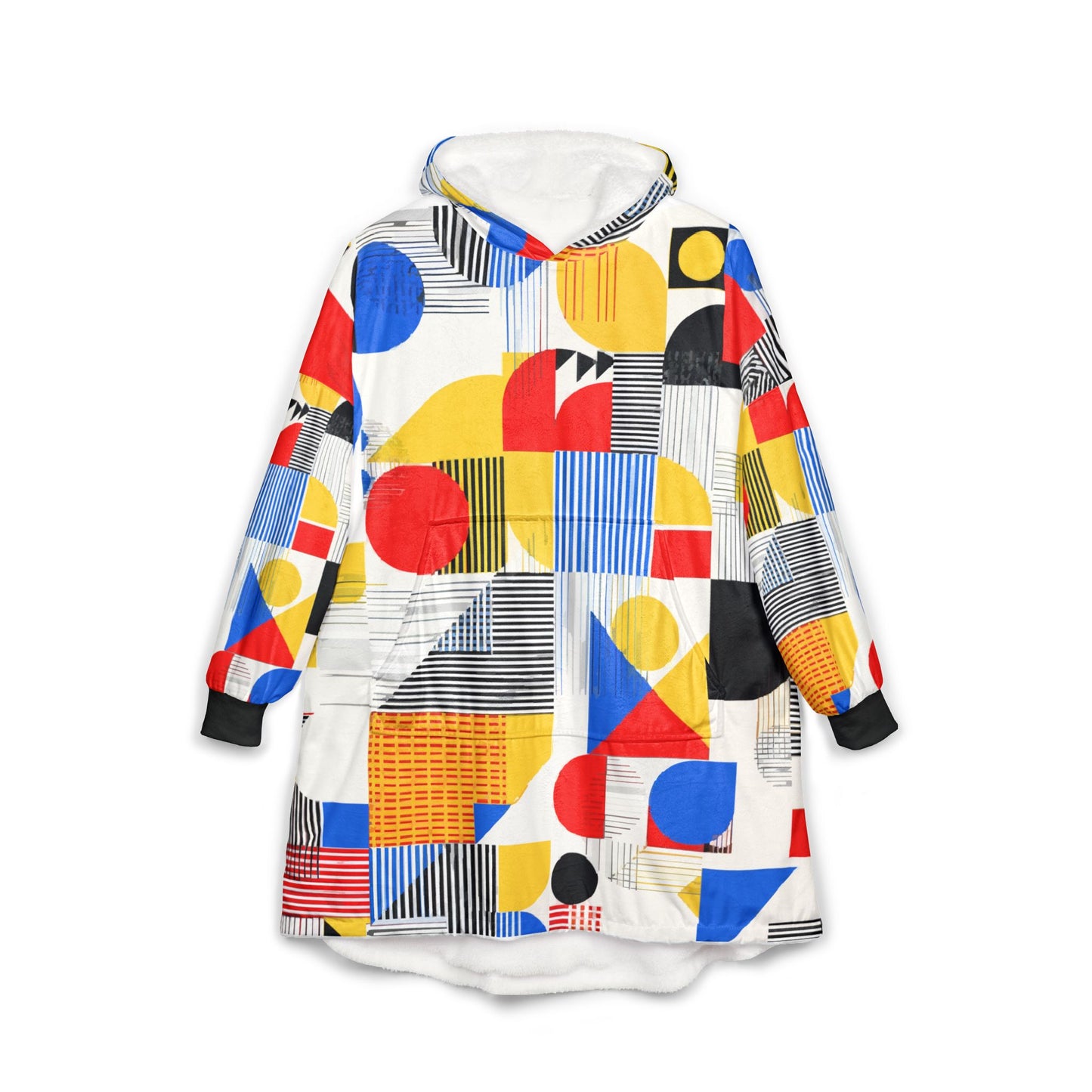 Cozy Geometric Hooded Blanket for All Seasons
