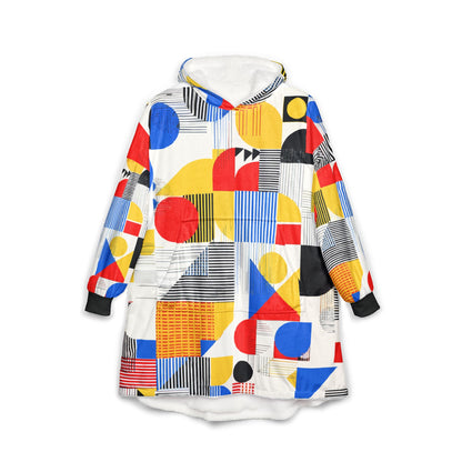 Cozy Geometric Hooded Blanket for All Seasons