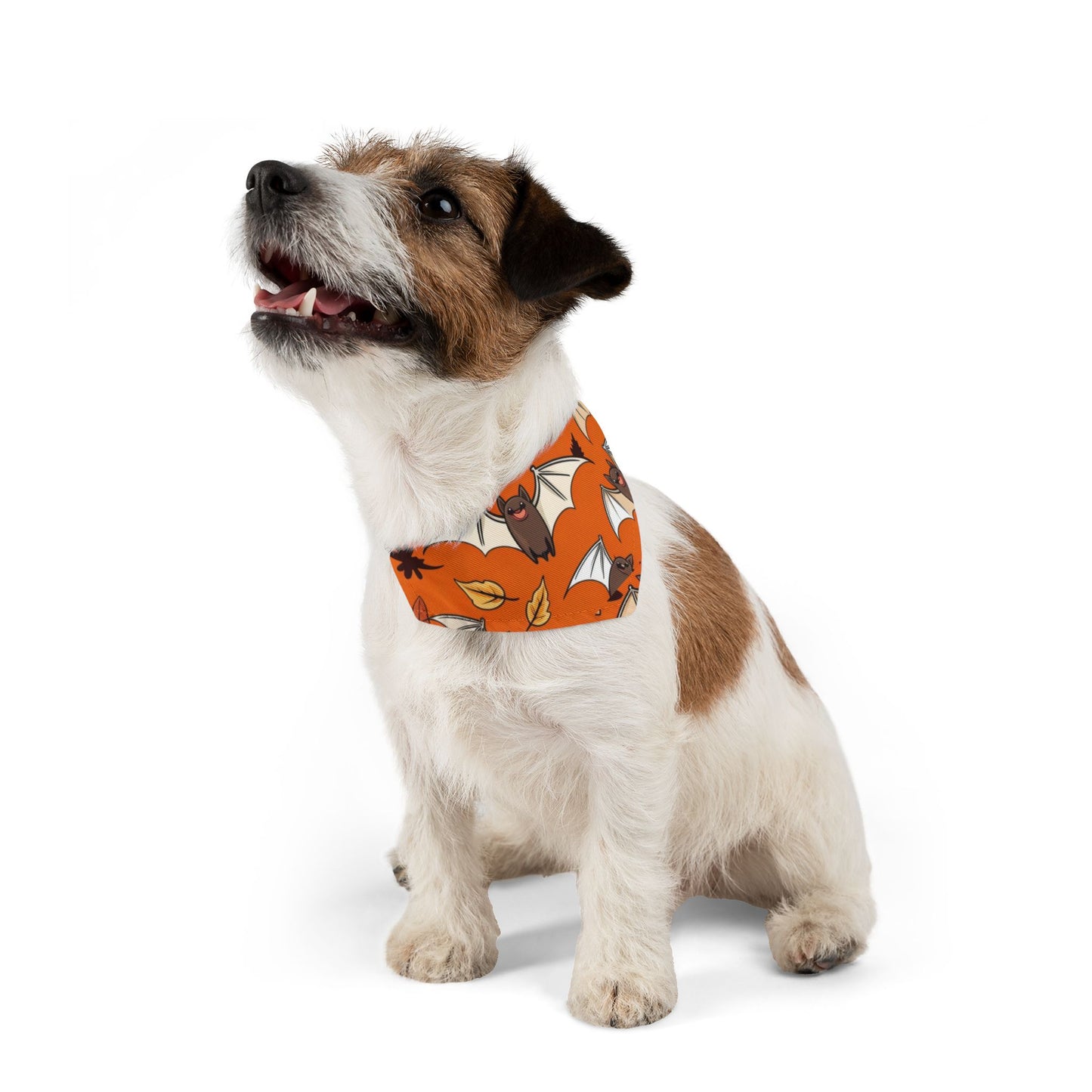 Cute Halloween Pet Bandana Collar, Dog Accessories, Pet Costume, Bat Print, Fall Pet Gear