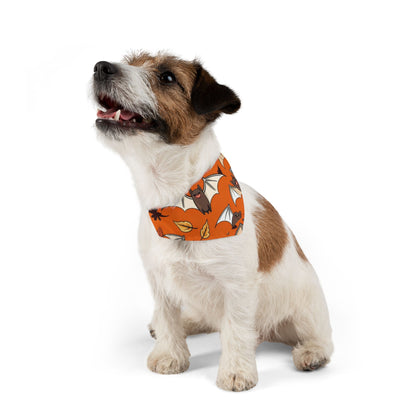 Cute Halloween Pet Bandana Collar, Dog Accessories, Pet Costume, Bat Print, Fall Pet Gear
