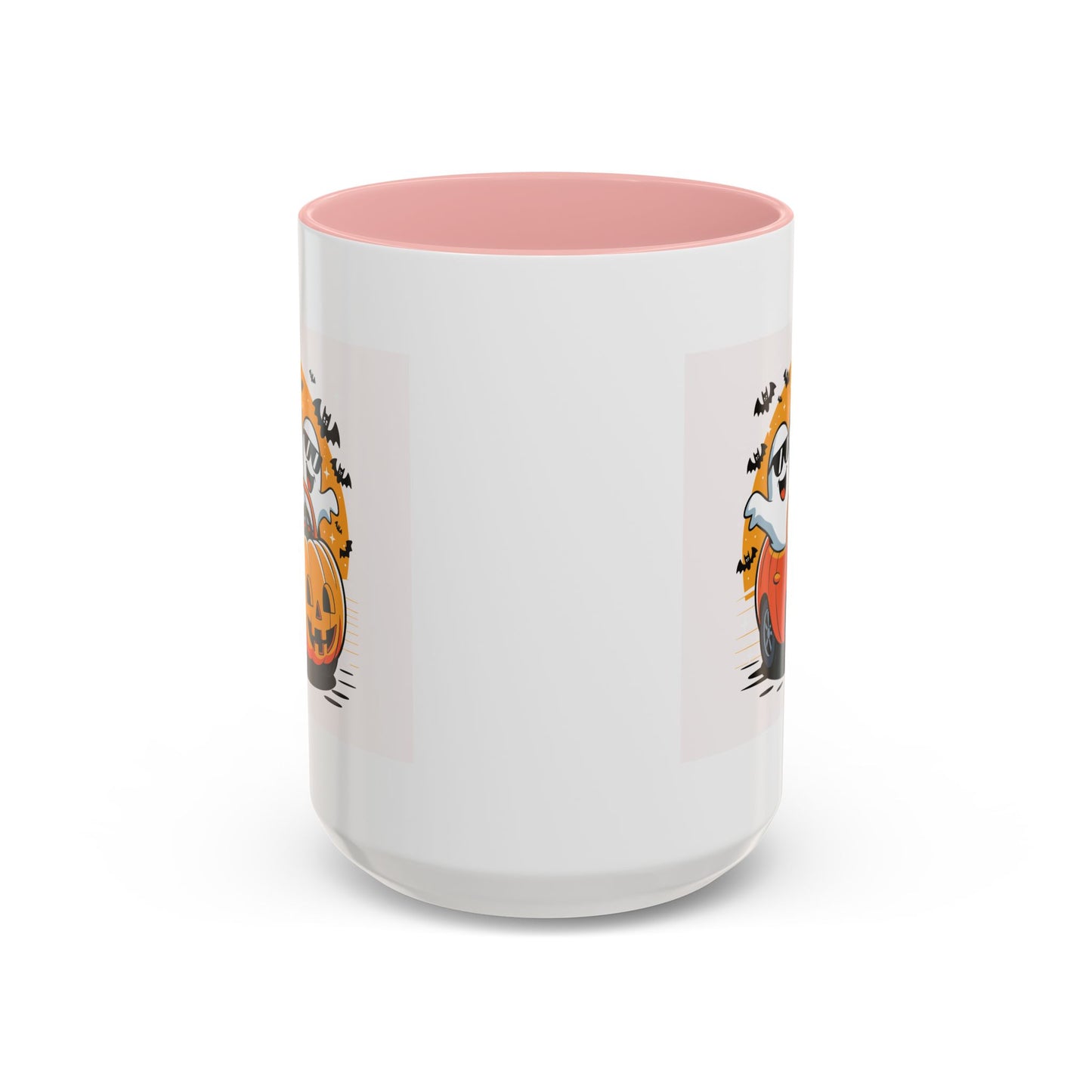 Halloween Ghost Car Coffee Mug, Spooky Mug for Fall, Pumpkin Spice Coffee Cup, Halloween Theme Drinkware, Funny Ghost Mug