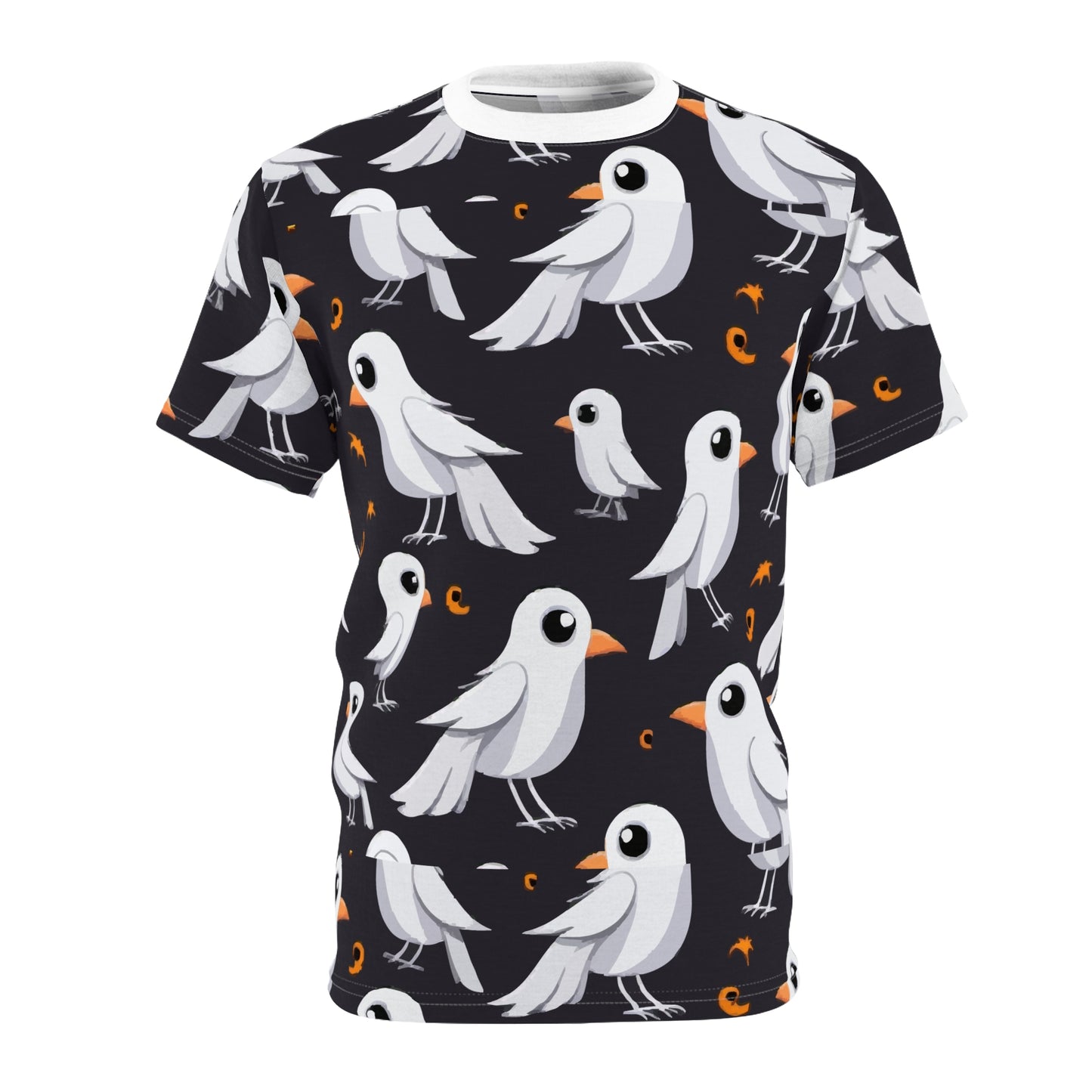 Whimsical Bird Print Unisex Tee, Cute Graphic Shirt, Casual Wear, Gift for Bird Lovers, Summer Style, Fun Everyday Comfort
