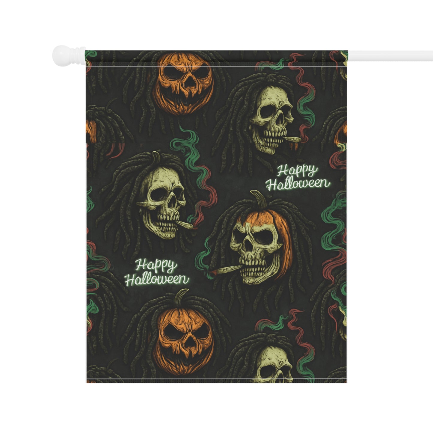 Halloween Garden Banner, Spooky Yard Decoration, Pumpkin & Skull Decor, Outdoor Halloween Decor, Fall Home Accents