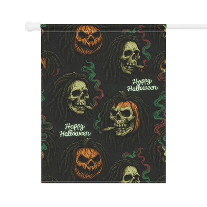 Halloween Garden Banner, Spooky Yard Decoration, Pumpkin & Skull Decor, Outdoor Halloween Decor, Fall Home Accents