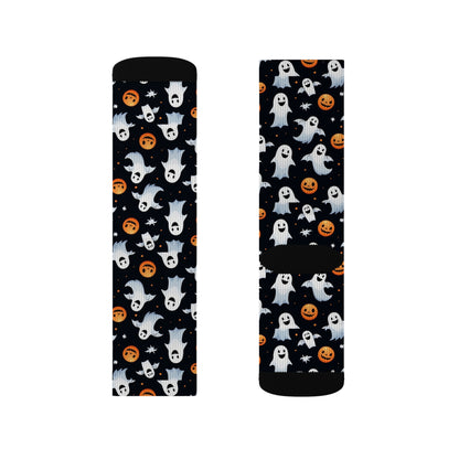 Halloween Ghost & Pumpkin Socks, Cute Patterned Socks for Fall, Fun Halloween Accessories, Unique Gift for Halloween Lovers