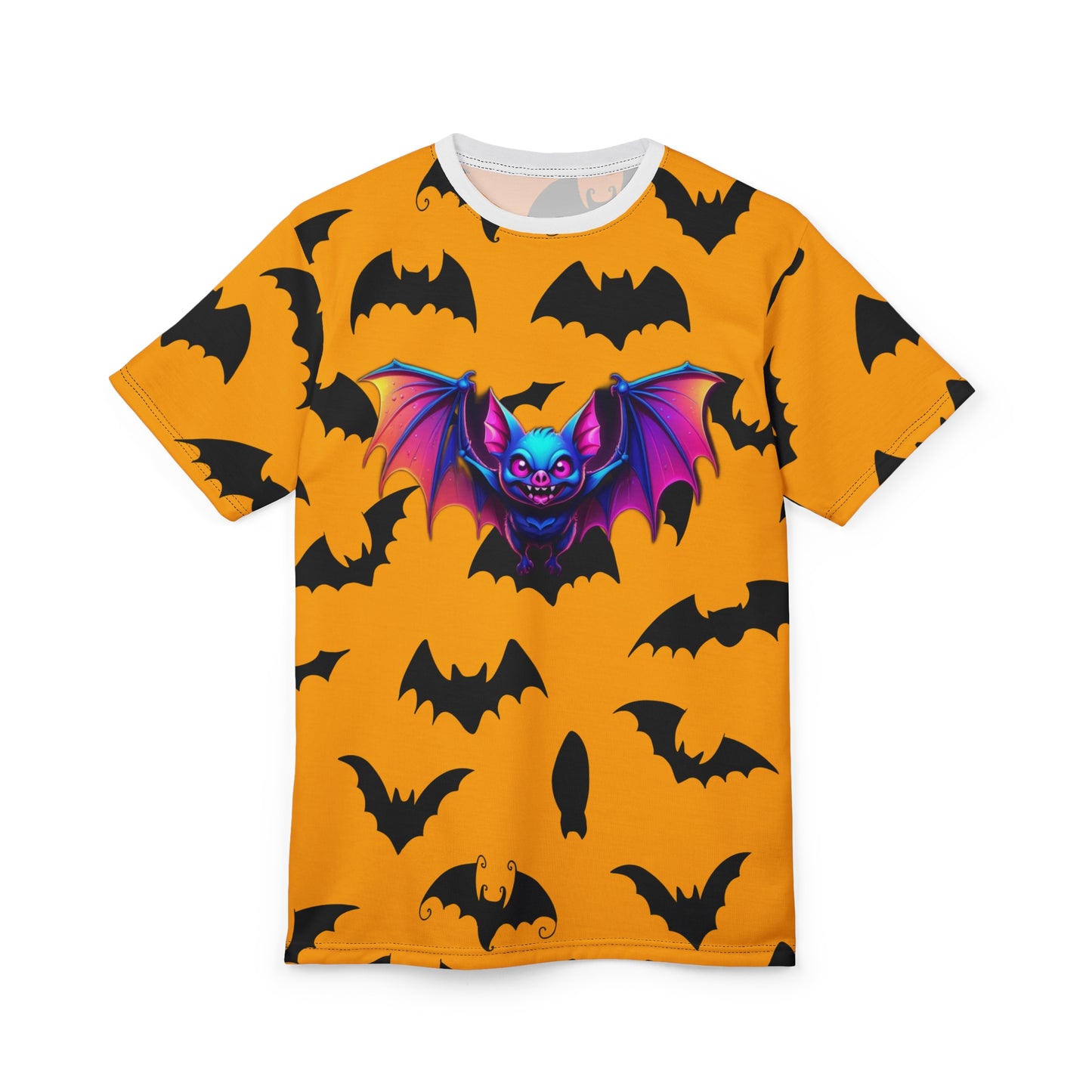 Spooky Bat Graphic Tee, Halloween Shirt, Unisex Casual Wear, Fun Halloween Outfit, Unique Gift for Bat Lovers