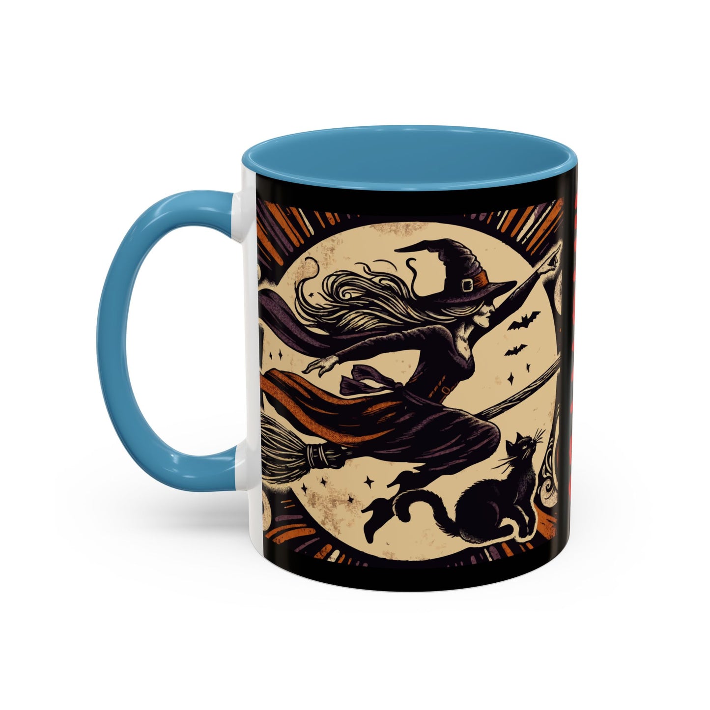 Halloween-Themed Accent Coffee Mug, Coffee Cup for Witch Lovers, Haunted Mug for Spooky Season, Unique Gift for Halloween, Witch Decor