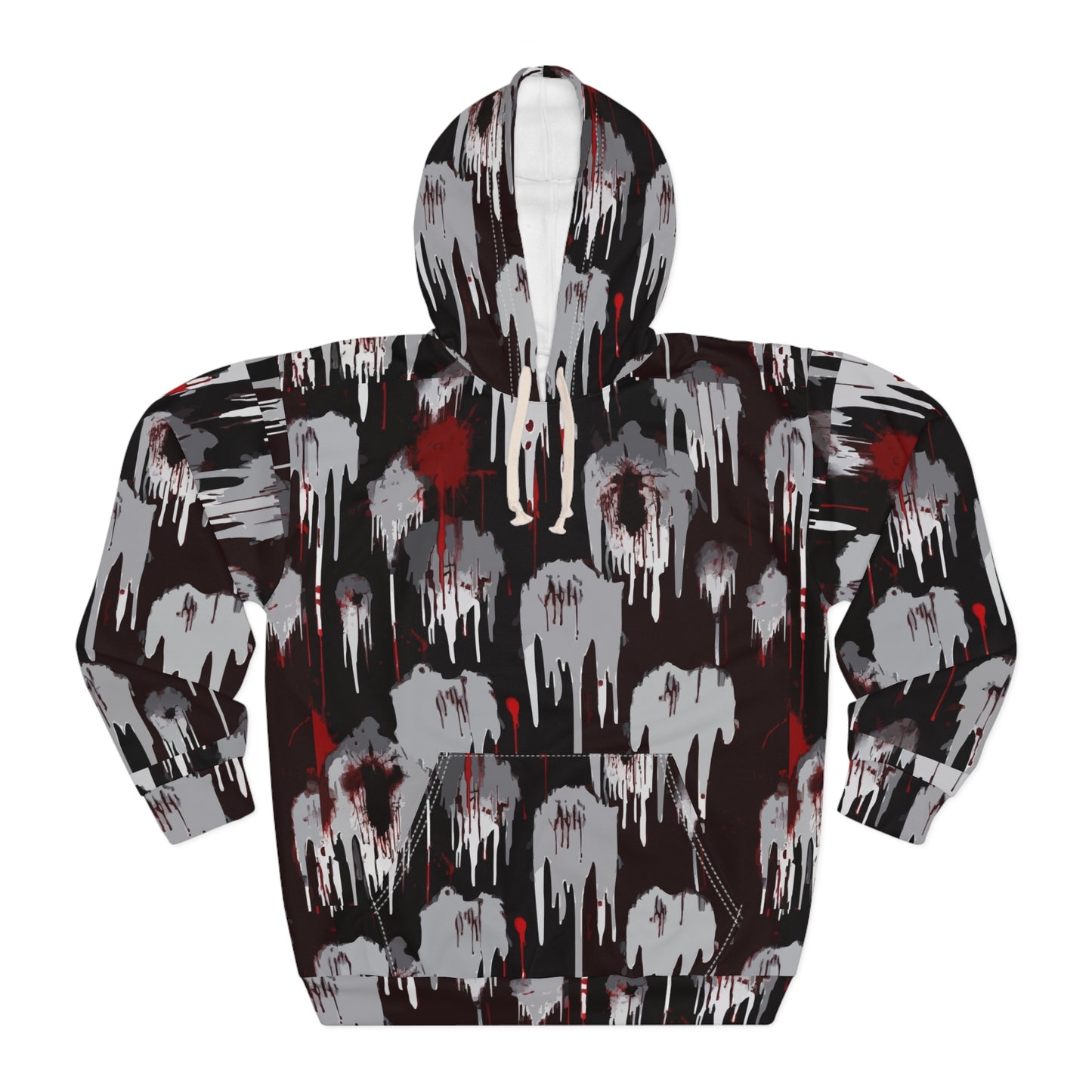 Artistic Graphic Pullover Hoodie, Stylish Sweatshirt, Unique Fashion Hoodie, Cozy Layering Piece, Casual Wear, Trendy Gift Idea